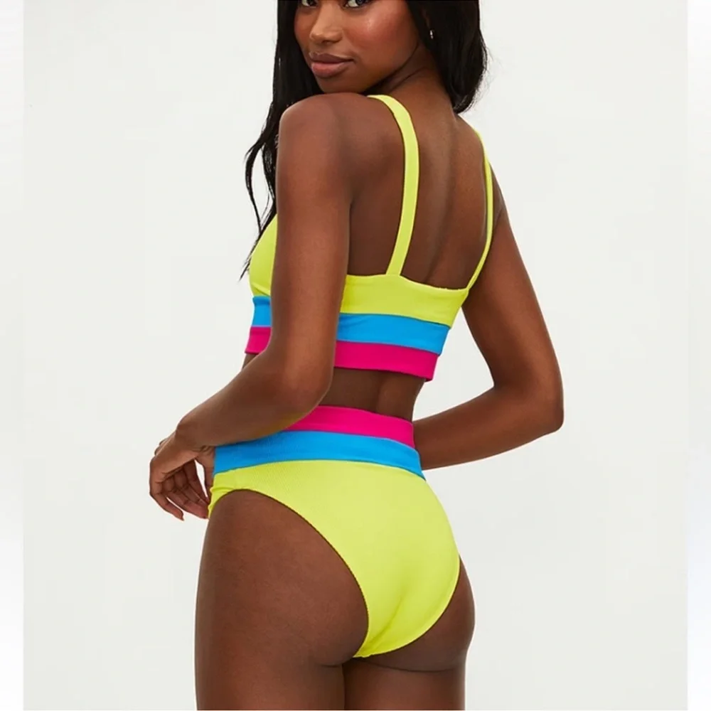 Beach Riot Colorful High-Waisted Bikini Bottom - Picture 3 of 8